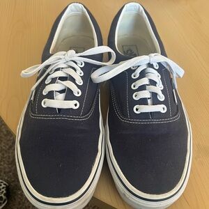 Vans Navy and White Canvas Sneakers Mens 11